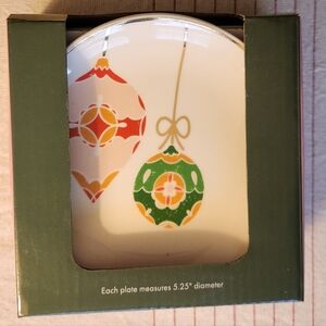 PAPER SOURCE ORNAMENT STONEWARE PLATES